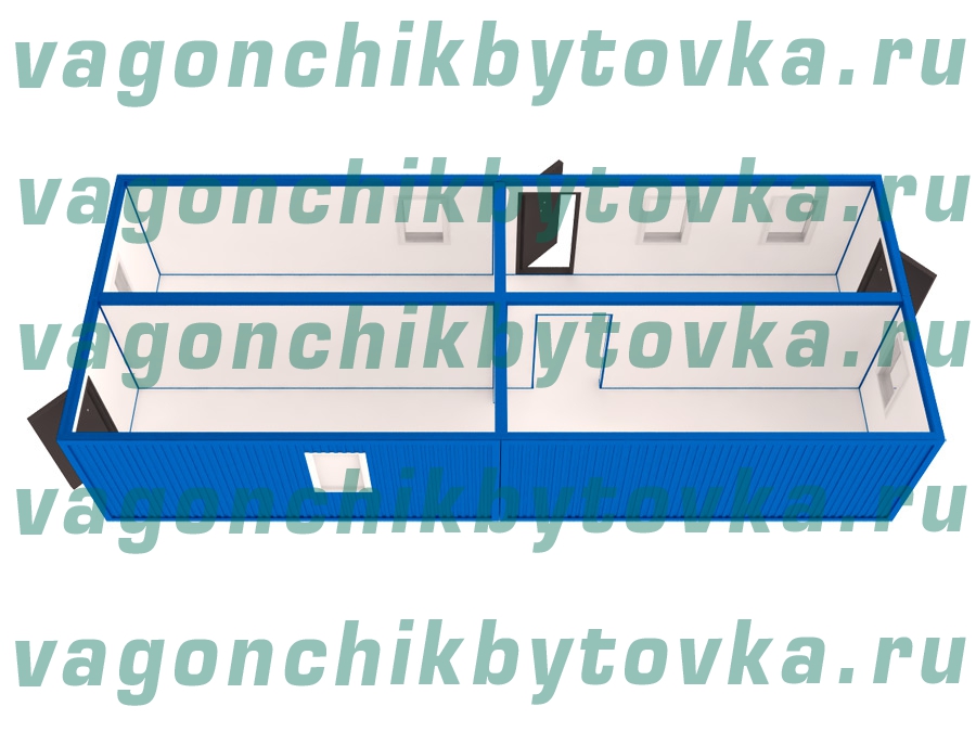 Штаб строительства модульный из 4-х шт БК